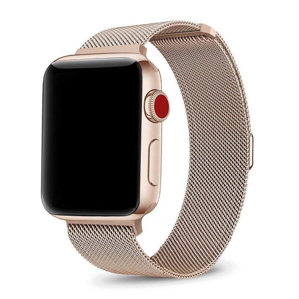 Apple Watch Mesh Rem i Rustfri Stål Guld (38/40 mm) iHero.dk